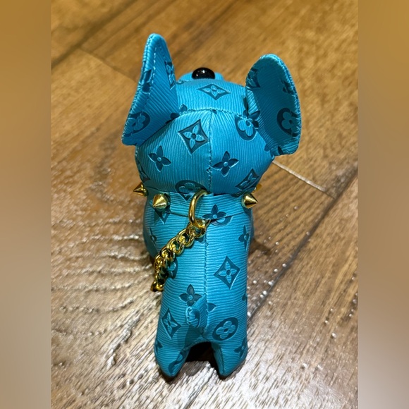 Teal Blue LV style Dog Bag Charm - Picture 4 of 4